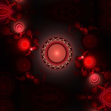 FRACTAL ART DESIGN GREETING CARD Sophisticated Cells 3